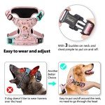 Floral-Pink Anti-Pull Dog Harness for Medium Dogs