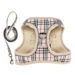 YUDOTE Plaid Step-In Harness and Leash Set