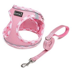 DORAMIO Soft Mesh Step-in Dog Harness and Leash Set
