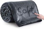Soft Grey Fleece Blanket for Dogs and Kids