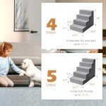 Heeyoo 4-Step Dog Stairs for Small Dogs