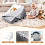 Heeyoo 4-Step Dog Stairs for Small Dogs