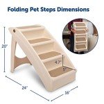 Portable Folding Dog Stairs for Bed and Car