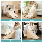 Cozy Kiss 3-Step Dog Stairs for Small Pets