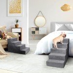 Heeyoo 4-Step Dog Stairs for Small Dogs