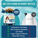 Woyamay Natural Flea and Tick Chewables for Dogs