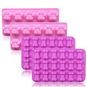 Silicone Dog Treat Molds - Paw and Bone Set