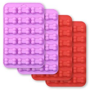 Cozihom Silicone Bone Moulds for Dog Treats, 4 Pcs