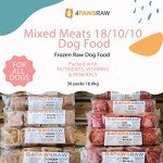 4PAWSRAW Complete Raw Dog Food Mixed Meats 30 Packs