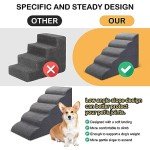 5-Tier Dog Stairs for Bed and Couch