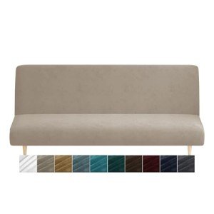 Stretchy Velvet Futon Cover in Khaki