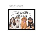 Wooden Dog Design Lap Tray with Cushion