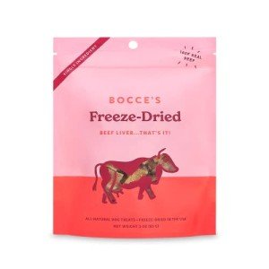 Bocce's Beef Liver Freeze-Dried Dog Treats, 3 oz