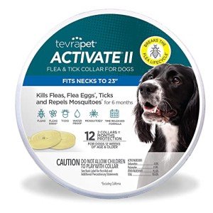 TevraPet Activate II Flea & Tick Collar for Dogs