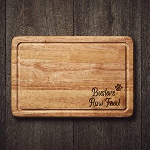 Personalized Natural Wood Dog Feeding Mat 30x20cm