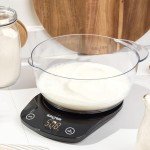 Digital Kitchen Scale with Bowl and Easy Display