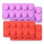 Cozihom Paw Shaped Silicone Molds for Treats 4 Pcs