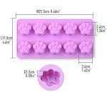 Cozihom Paw Shaped Silicone Molds for Treats 4 Pcs
