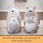 Adorable Ceramic Dog Treat Storage Jar - 500ml