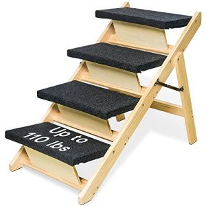 BRIKY Foldable 2-in-1 Dog Stairs/Ramp