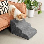 Lemon Dog Stairs with Washable Cover, 3 Steps