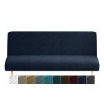 Navy Velvet Futon Slipcover - Stretchy and Washable