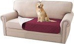 Waterproof Dog Sofa Cushion Cover - Wine Red 35x62 Inch