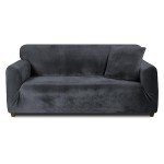 Thick Velvet Stretch Sofa Cover for Pets 1-Seater
