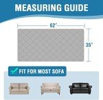 Waterproof Dog Sofa Cushion Cover - Wine Red 35x62 Inch