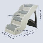 Trixie Lightweight 3-Step Pet Stairs - Gray