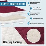 Waterproof Dog Sofa Cushion Cover - Wine Red 35x62 Inch