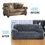 Thick Velvet Stretch Sofa Cover for Pets 1-Seater