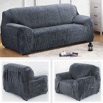 Thick Velvet Stretch Sofa Cover for Pets 1-Seater