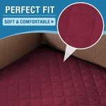 Waterproof Dog Sofa Cushion Cover - Wine Red 35x62 Inch
