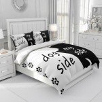 Dog Lover's Duvet Cover Set - Black & White