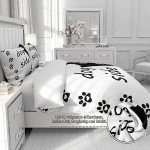 Dog Lover's Duvet Cover Set - Black & White