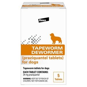 Elanco Tapeworm Dewormer for Dogs, 5 Tablets