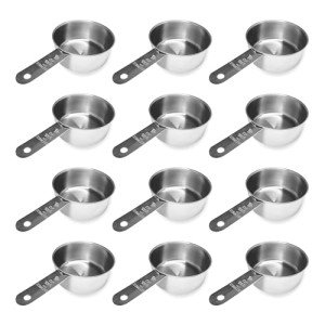 Stainless Steel 1/2 Cup Dog Food Scoop - 12 Pack