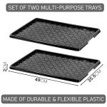 GEEZY Multi-Purpose Rubber Boot Drip Tray Set