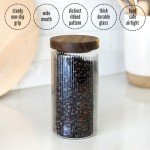 Set of 3 Ribbed Glass Storage Jars for Dogs