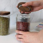 Set of 3 Ribbed Glass Storage Jars for Dogs