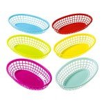 Colorful Plastic Food Baskets for Dogs and Parties
