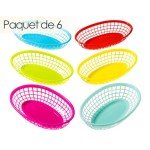 Colorful Plastic Food Baskets for Dogs and Parties