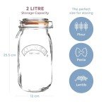 Airtight 2L Glass Storage Jar for Pets