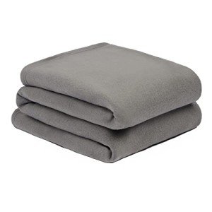 Super Soft Charcoal Grey Fleece Dog Blanket