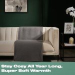 Super Soft Charcoal Grey Fleece Dog Blanket