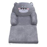 Zerodis Cartoon Gray Dog Toddler Sofa Chair