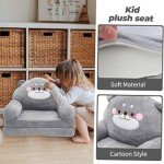 Zerodis Cartoon Gray Dog Toddler Sofa Chair