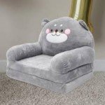 Zerodis Cartoon Gray Dog Toddler Sofa Chair