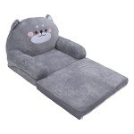 Zerodis Cartoon Gray Dog Toddler Sofa Chair